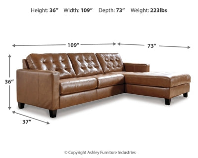 Seccional de 2 piezas con chaise longue Baskove