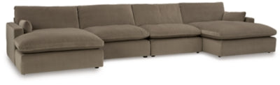 Seccional Sophie de 4 piezas con chaise longue