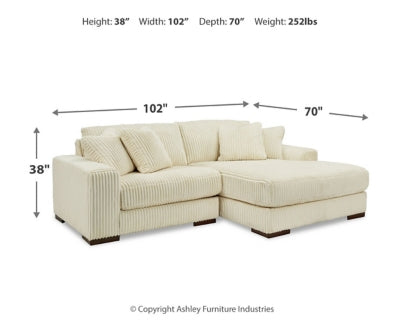 Seccional de 2 piezas Lindyn con chaise longue