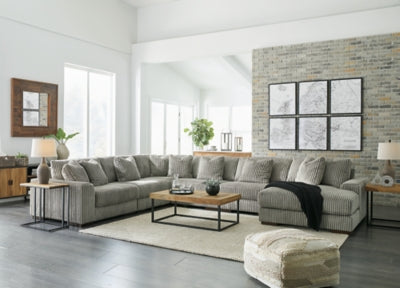 Seccional Lindyn de 6 piezas con chaise longue