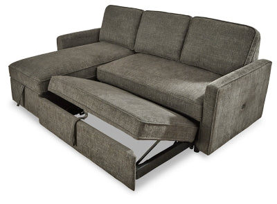 Seccional Kerle de 2 piezas con cama plegable