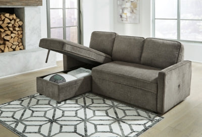 Seccional Kerle de 2 piezas con cama plegable