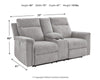 Barnsana Power Reclining Loveseat with Console
