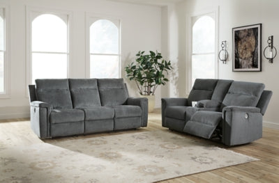 Sofá reclinable eléctrico, loveseat y sillón reclinable Barnsana