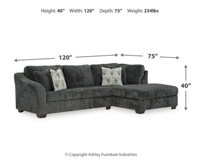 Seccional de 2 piezas Biddeford con chaise longue