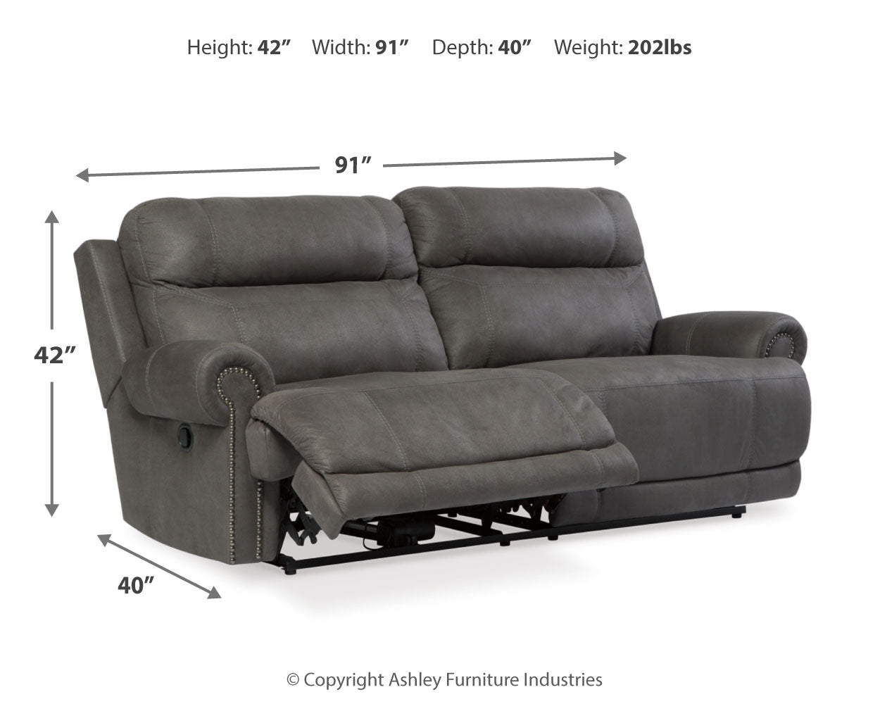 Austere Reclining Sofa