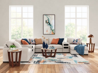 Omaha by Ashley 8-Piece Sectional with Audio System and Chaise