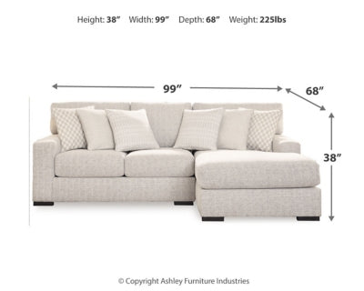 Seccional Larce de 2 piezas con chaise longue