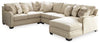 Seccional Luxora de 4 piezas con chaise longue