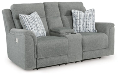 Overflow Power Reclining Loveseat with Console