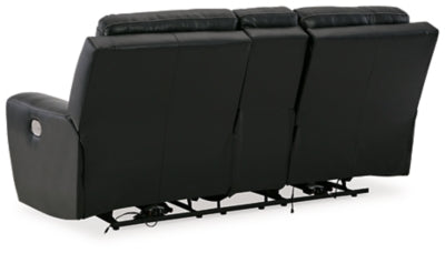 Loveseat reclinable eléctrico Warlin con consola