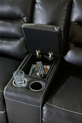 Loveseat reclinable eléctrico Warlin con consola