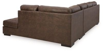 Seccional de 2 piezas con chaise longue Maderla