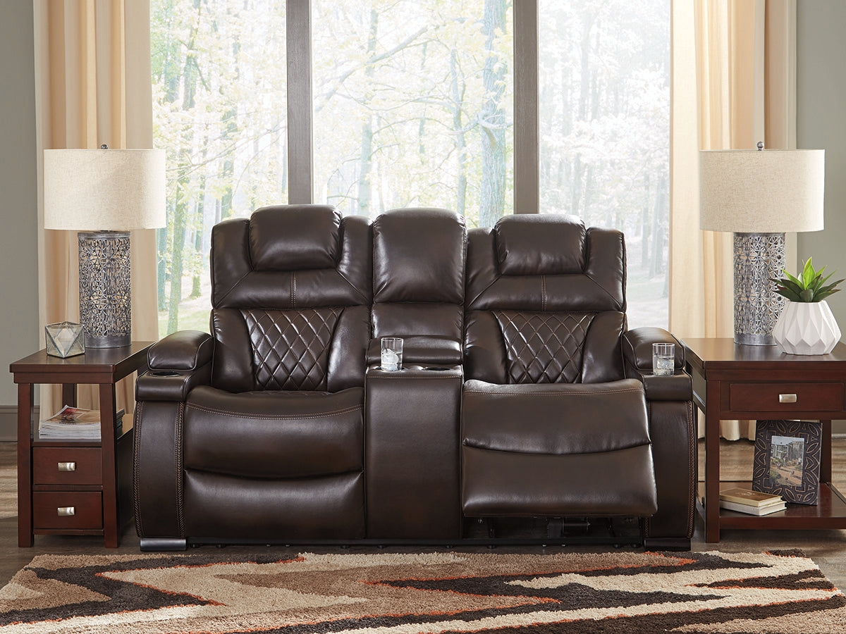 Warnerton Power Reclining Loveseat with Console