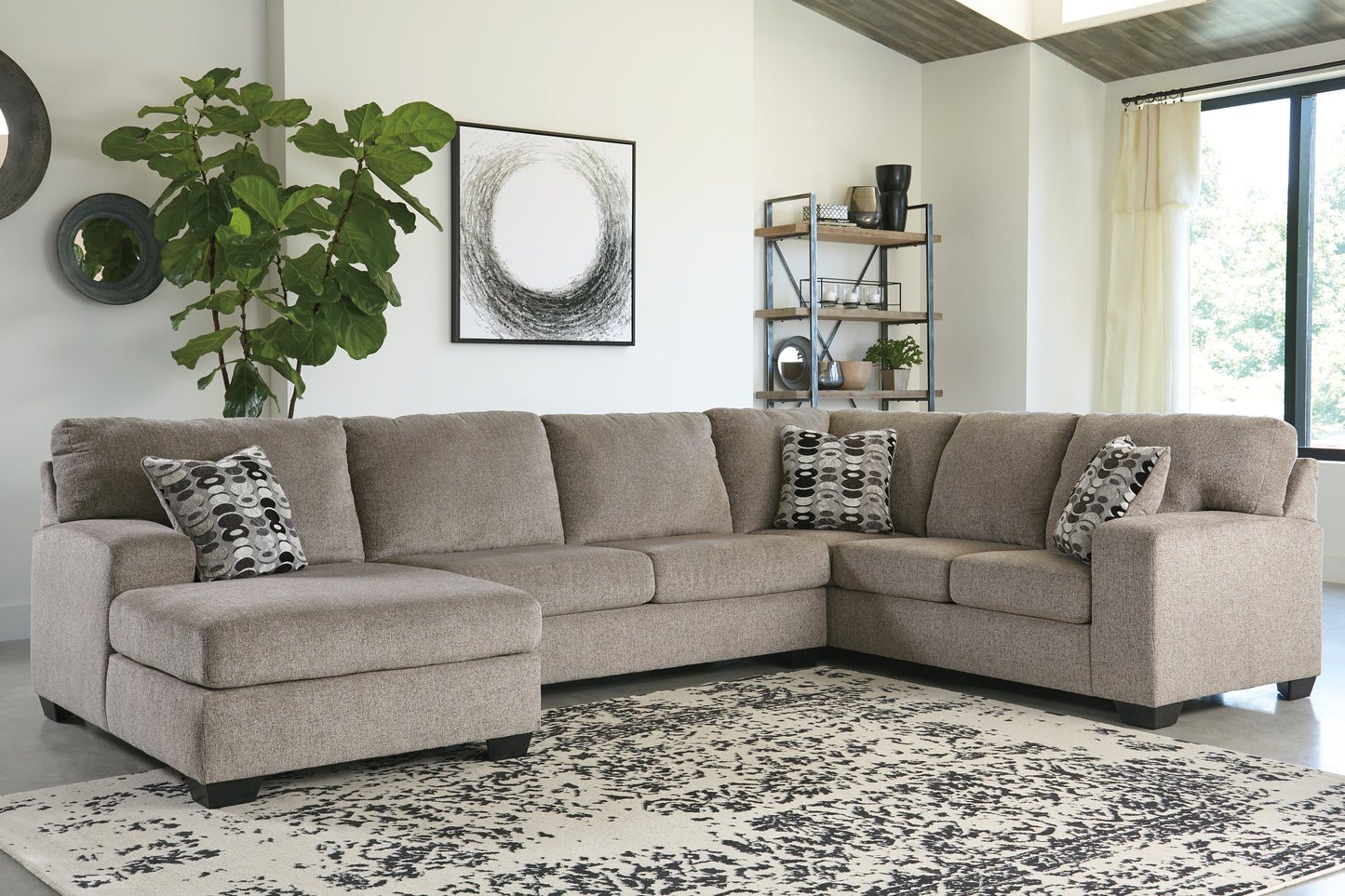 Seccional de 3 piezas con chaise longue Ballinasloe