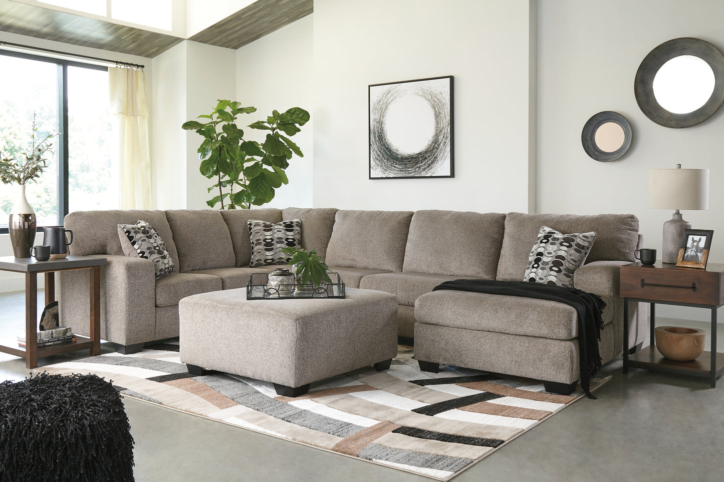 Seccional de 3 piezas con chaise longue Ballinasloe