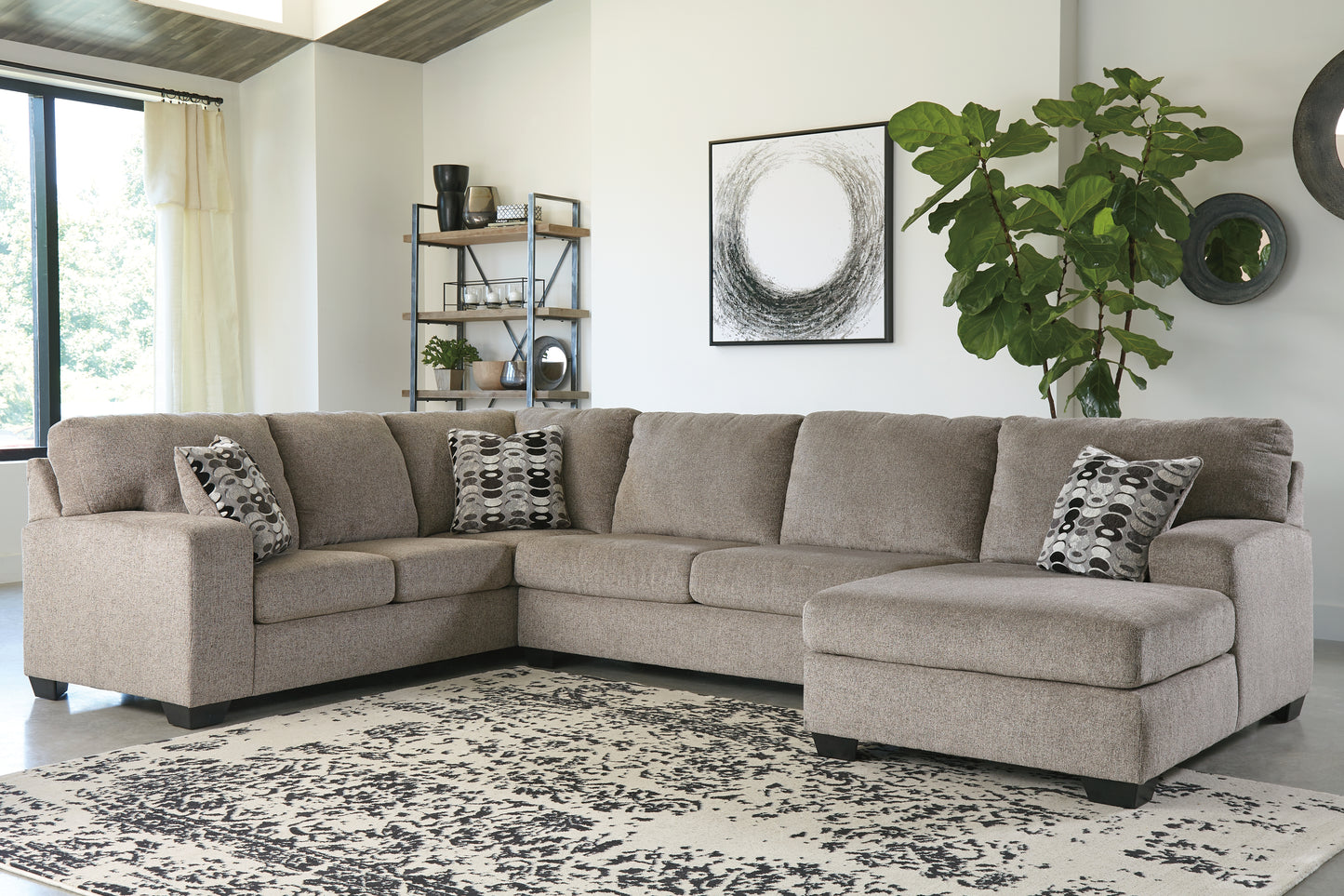 Seccional de 3 piezas con chaise longue Ballinasloe