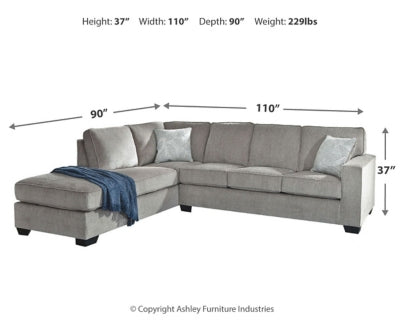 Seccional de 2 piezas con chaise longue Altari