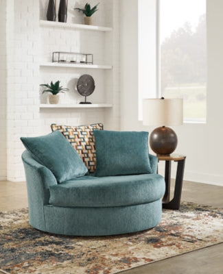 Silla giratoria extragrande con acento Laylabrook