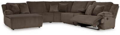 Seccional reclinable de 6 piezas de primer nivel con chaise longue