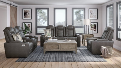 Loveseat reclinable eléctrico y sillón reclinable eléctrico HyllMont