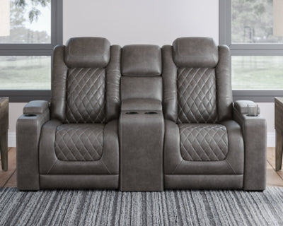 HyllMont Power Reclining Loveseat and Power Recliner