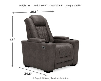 HyllMont Power Reclining Loveseat and Power Recliner