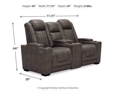 Loveseat reclinable eléctrico y sillón reclinable eléctrico HyllMont