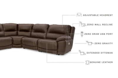Dunleith 4-Piece Power Reclining Sectional
