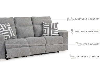 Sofá reclinable eléctrico Biscoe