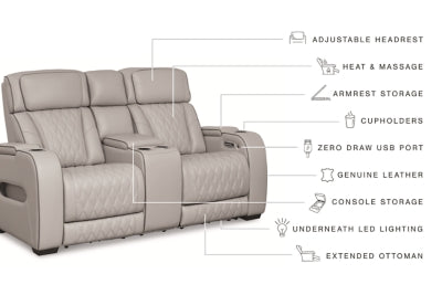 Boyington Power Reclining Loveseat with Console