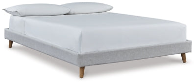 Cama de plataforma tapizada completa Tannally