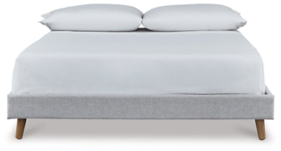 Cama de plataforma tapizada completa Tannally