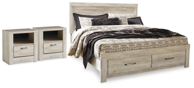 Bellaby King Storage Bed and 2 Nightstands