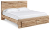 Cama Hyanna King con almacenamiento y paneles