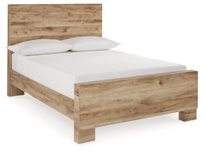 Cama Hyanna con paneles completos, tocador, espejo y mesita de noche