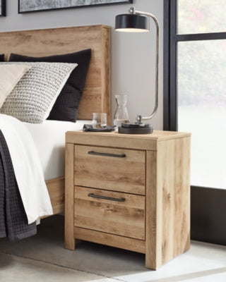 Hyanna Queen Panel Bed with Storage, Dresser, Mirror and Nightstand