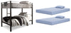 Litera Dinsmore Twin sobre Twin con colchones