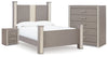 Surancha Queen Poster Bed, Chest and Nightstand