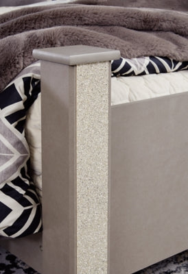 Cama Surancha King con dosel, tocador, espejo y mesita de noche