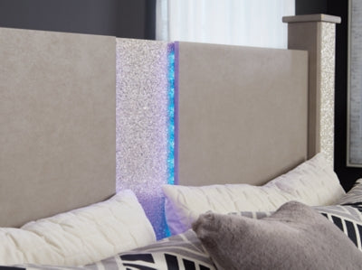 Cama Surancha King con dosel, tocador, espejo y mesita de noche