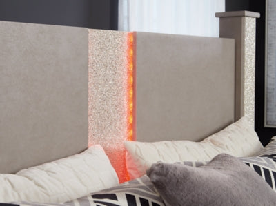 Cama Surancha King con dosel, tocador, espejo y mesita de noche
