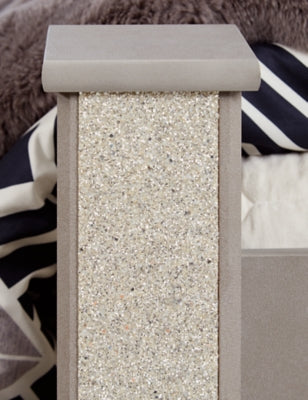 Cama Surancha King con dosel, tocador, espejo y mesita de noche