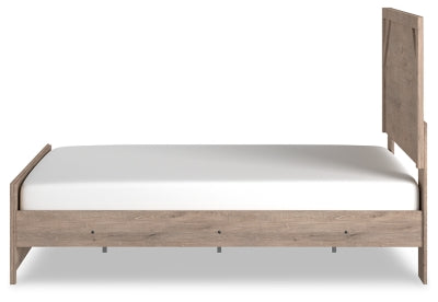 Cama queen con paneles Senniberg, tocador, espejo y mesita de noche