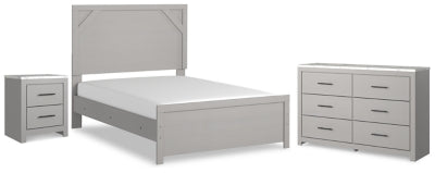 Cottonburg Full Panel Bed, Dresser and Nightstand