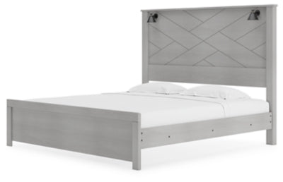 Cama King con paneles Cottonburg