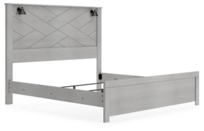 Cama King con paneles Cottonburg