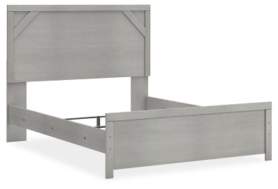 Cama Queen con paneles y cómoda Cottonburg