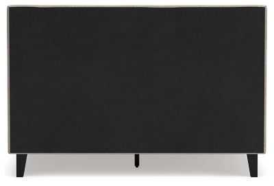 Cielden Queen Upholstered Bed with Roll Slats