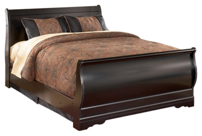 Cama Queen Huey Vineyard con tocador con espejo y mesita de noche